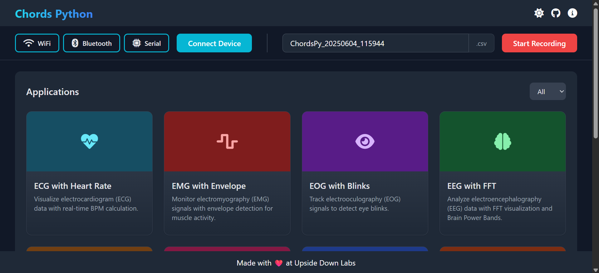 Halaman Peluncuran Chords Python